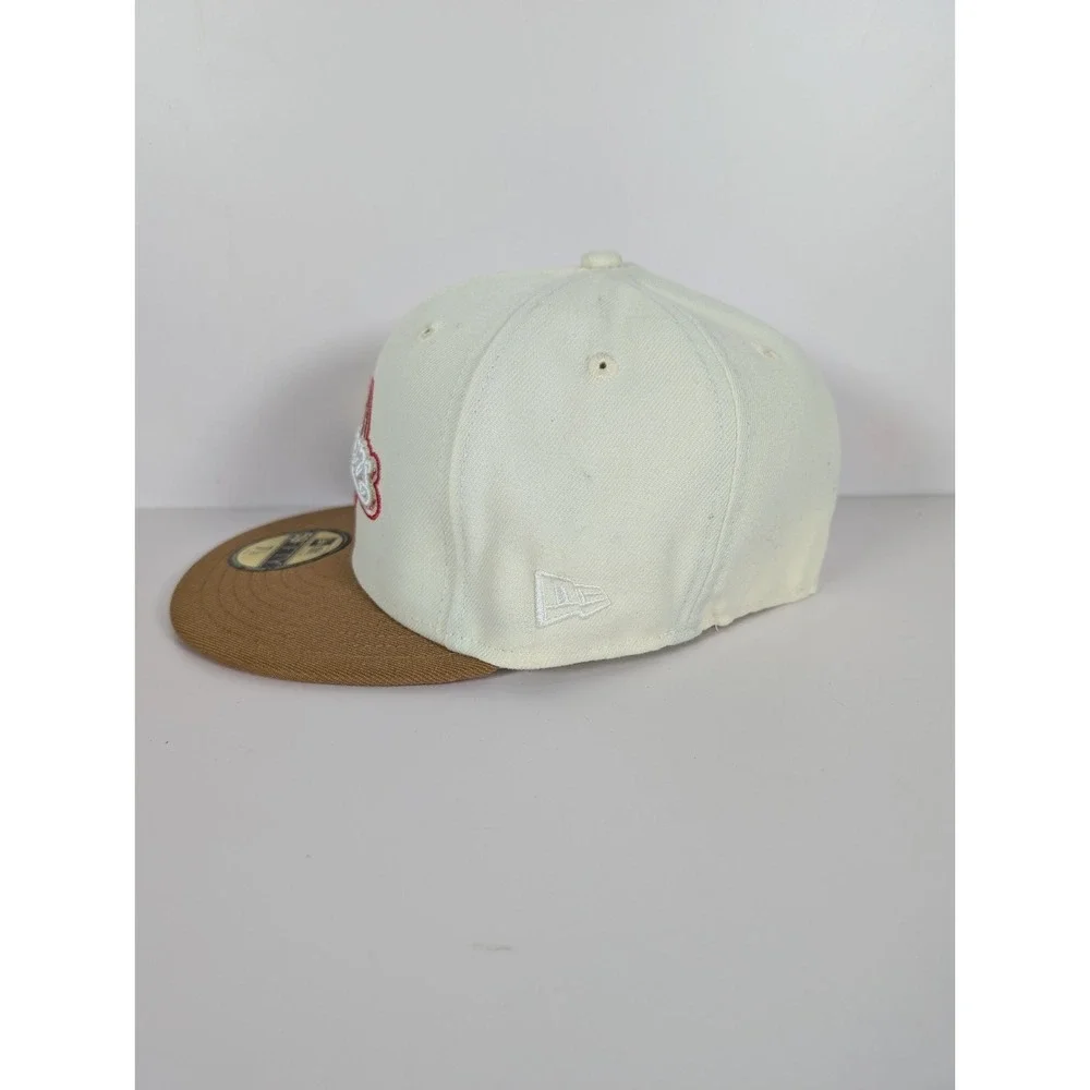 Milwaukee Brewers 2002 ASG Cream Two Tone Tan Red Topperz Hat Club Beer‎ 7 1/8